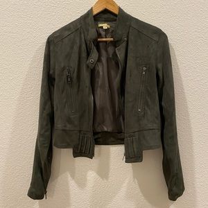 Gianni Bini Moto Army Green Moto Jacket